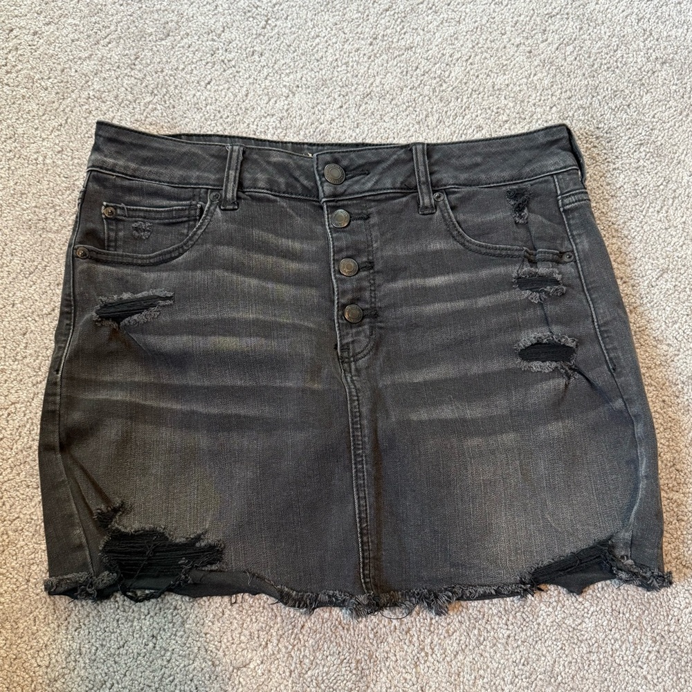 American Eagle Distresses Jean Skirt